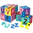 thumbnail image 4 of Multicolor Foam Puzzle Play Mat with Shapes, Colors, Numbers, and Alphabets - 36 Tiles and Borders for Kids' Play Area., 4 of 5