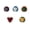 A, variant on Stress Reducing Balls 5 Pack Colorful Handmade Fabric Kick Balls, Juggling Footbags for Outdoor Indoor Games, Party Activities