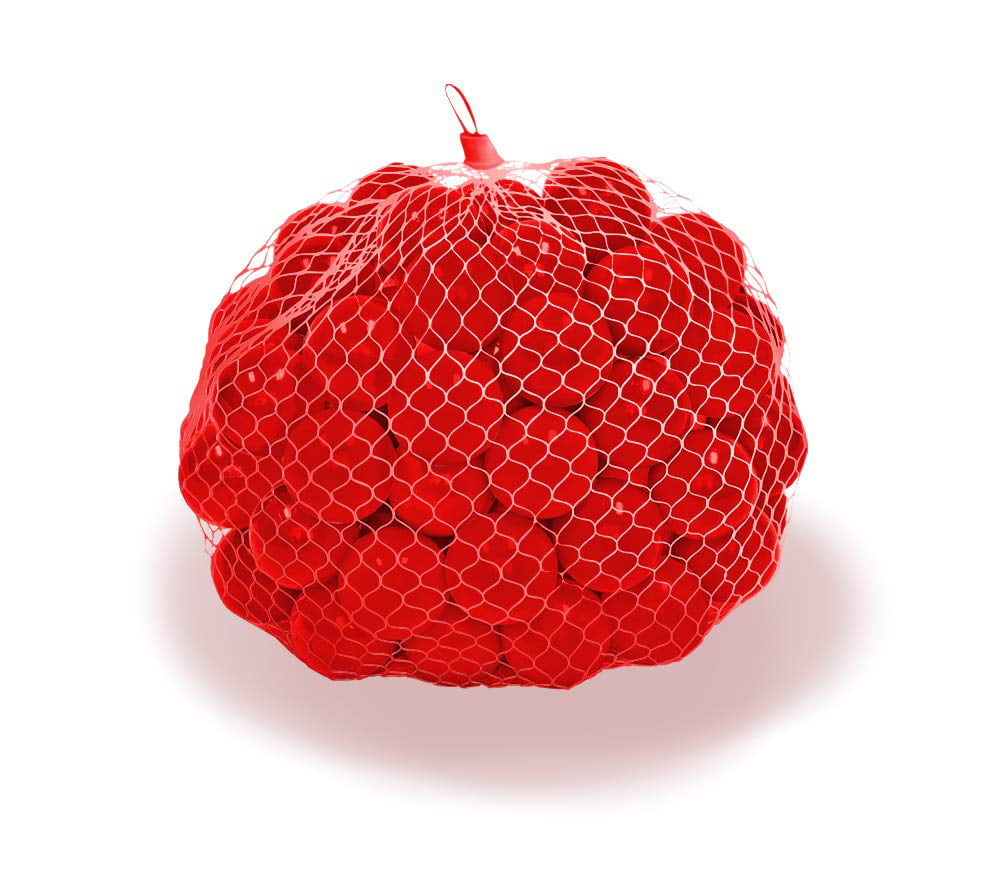 Upper Bounce&reg; Crush Proof Plastic Trampoline Pit Balls 100 Pack - Red