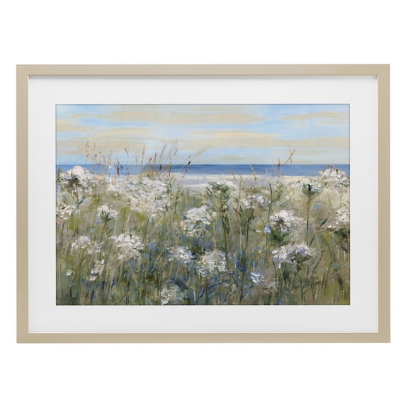 Stupell Industries Impressionist Seaside Meadow Birch Framed Print Under Glass, design by Sally Swatland