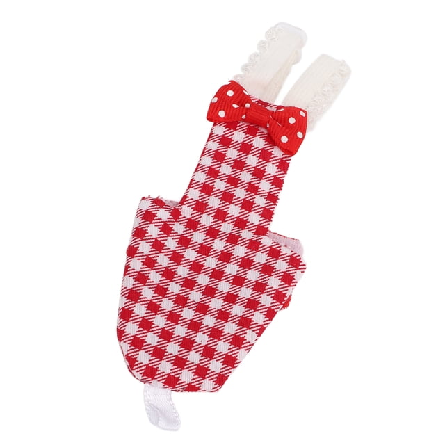 Parrots Pilot Suit, Red Grid Parrots Diaper Soft Protective for Budgies for Macaw for Parakeet XS,S,M,L
