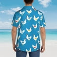 thumbnail image 6 of Fotbe Cartoon Chicken Hawaiian Shirt for Men Unisex Summer Beach Casual Short Sleeve Cotton Linen Button Down Shirts-XX-Large, 6 of 9