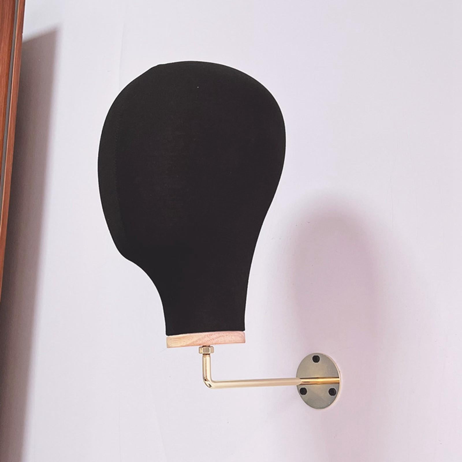 Manikin Head Canvas Mannequin Head, Multifunctional Sturdy Durable Wall Mounted Black