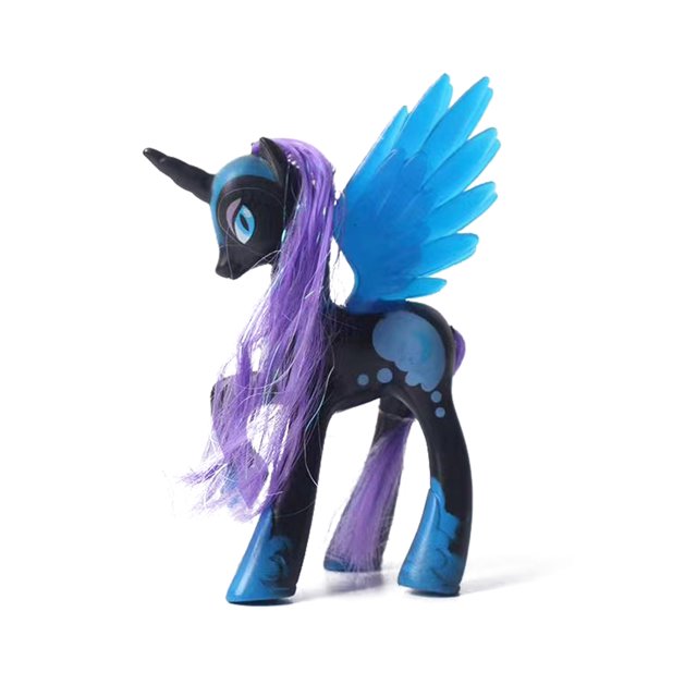 (Negro) Figura de muñeca de adorno de decoración de pastel My Little Pony de 14CM