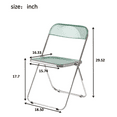 thumbnail image 4 of Miniyam Stackable Folding Chair, Plastic Foldable Acrylic Chair,1 Pack,Blue+Green, 4 of 6