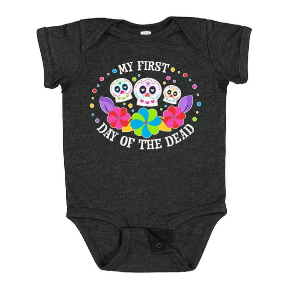 Inktastic My 1st Day of the Dead with Sugar Skulls and Flowers Boys or Girls Baby Bodysuit