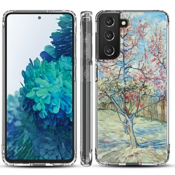 Shockproof Hybrid Bumper Phone Case for Samsung galaxy S21  5G / S21 Plus 5G, by OneToughShield ® - Blossom Tree
