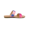 thumbnail image 3 of BLISSFUL STEP Style Women's Sandals Tie Dye Dual Straps Slip on Slides Sandals Pink 9, 3 of 7