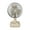 White, variant on Retro Alloy Small Desk Fan USB Rechargeable 3 Speeds Portable Vintage Office Desktop Fan With Metal Grille