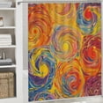 thumbnail image 6 of Orinice Swirl Pattern Bathroom Decor Set with Hooks, Colorful Luxurious Graphic Print Polyester Fabric Shower Curtain, Chic Modern Decor for Home Bathrooms, Various Sizes Available 69x72, 6 of 7