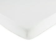 SheetWorld Fitted 100% Cotton Jersey Cradle Sheet 18 x 36, Solid White