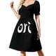 thumbnail image 4 of Vestido de manga corta con diseño abstracto de cacatúa australiana. Vestidos de noche para mujer. Vestidos de lujo para mujer., 4 of 8