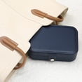 thumbnail image 4 of Unique Bargains Jewelry Box Small PU Leather Jewelry Organizer Case Storage Display Holder Navy Blue, 4 of 7