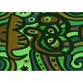 thumbnail image 1 of Ahgly Company Indoor Rectangle Patterned Dark Lime Green Area Rugs, 8' x 10', 1 of 6