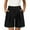 Black, variant on Hassda Clearance Linen Shorts for Women Womens Casual Elastic Waist Shorts High Waist Wide Leg Pleated Business Work Trouser Shorts Without Pockets Beach Shorts for Women AG L