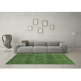 thumbnail image 3 of Ahgly Company Machine Washable Indoor Square Abstract Turquoise Blue Modern Area Rugs, 7' Square, 3 of 4