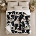 thumbnail image 5 of Realistic Border Collie Portrait Collage, Cozy Pet Portrait Pattern, Warm Flannel Blanket for Living Room and Reading Nook, Dog Lovers Father's Day Gift, Pet Lover Home Decor, 5 of 9