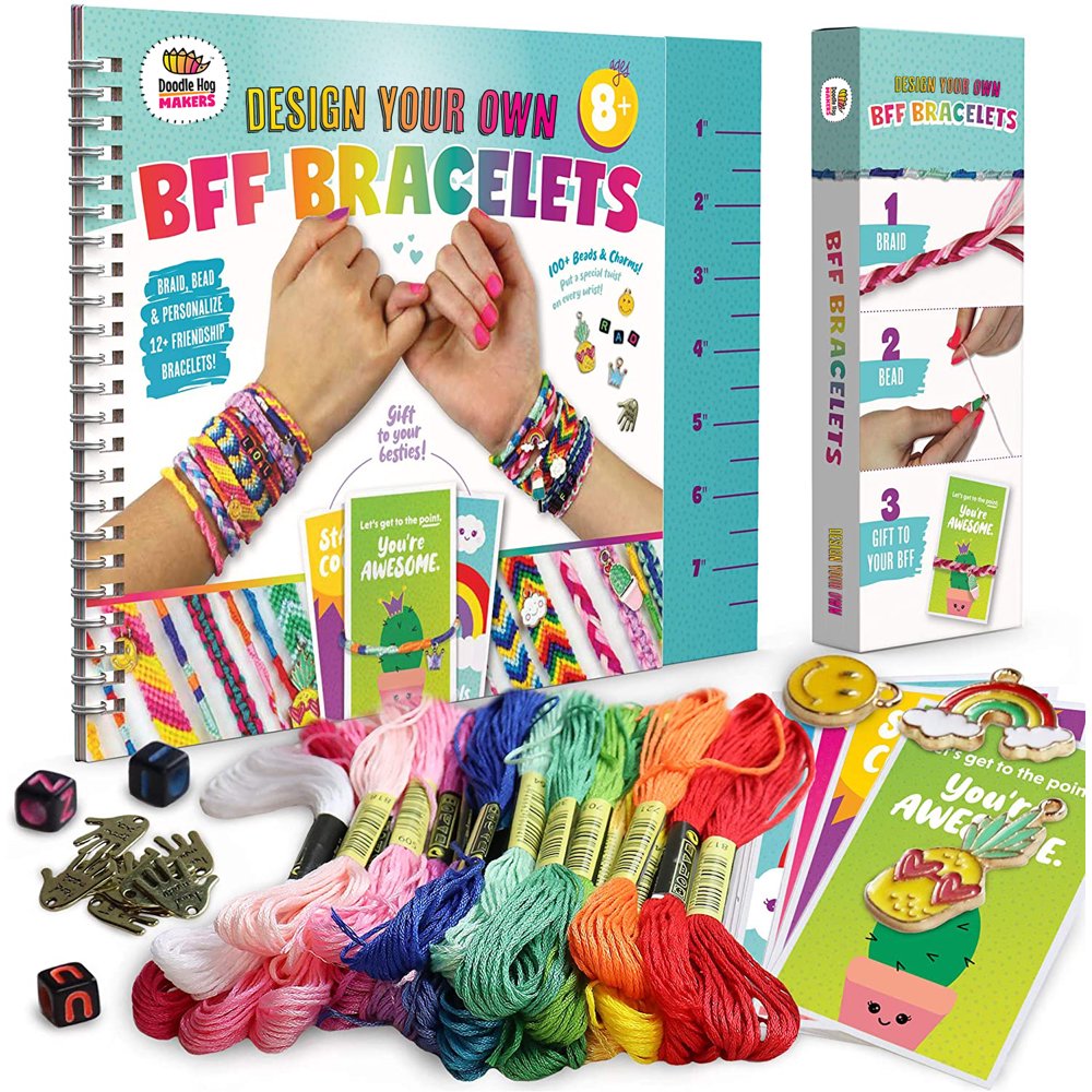 Friendship Bracelet Making Kit, Huge Value, Letter Beads, Crafts For