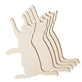 thumbnail image 3 of 5x recortes de gatos de madera, recortes de madera livianos sin terminar, rodajas de madera para manualidades de bricolaje, proyecto de manualidades, 3 of 9