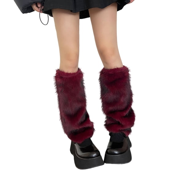 Luxury Plush Leg Warmers Winter Thermal Soft Lined Socks Cover For Women Cold Weather Outdoor Activity