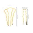 thumbnail image 2 of Shisuyan Hair Comb Brass Round 4Pcs 3.1x0.7x0.04In, 2 of 8