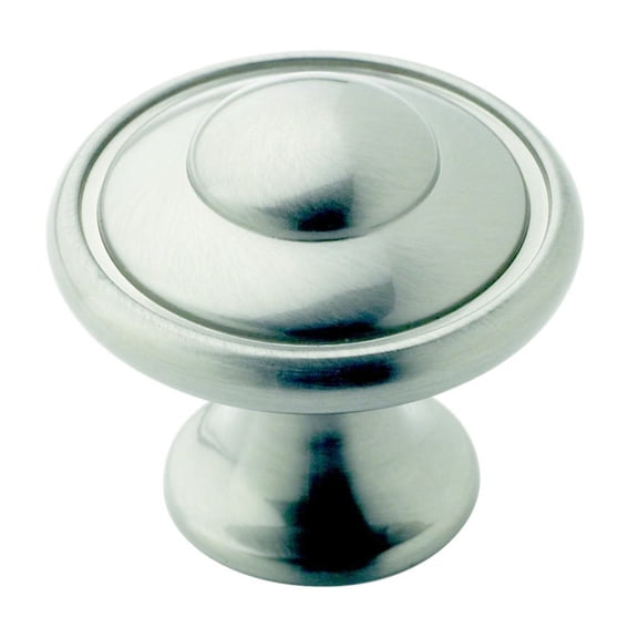 Amerock Everyday Heritage 1-3/16 in (30 mm) Diameter Satin Nickel Cabinet Knob - 10 Pack
