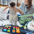 thumbnail image 4 of EIMELI Busy Board for Toddlers  Baby Educational Learning Toys Felt Learning Early Basic Life Skills  Activity Board Toys with Buckles  Zip  Numbers  Button  Time  Alphabet, 4 of 7