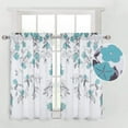 thumbnail image 4 of DSstyles Sheer Curtains Print Flower Tier Curtains Kitchen Curtains for Small Half Window Farmhouse Window Treatment Sets for Bathroom, 4 of 9