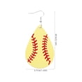 thumbnail image 2 of BESTYASH 1Par Pendientes De Deportivos Para Mujer En Imitación Cuero Color Amarillo Con Softball, 2 of 7