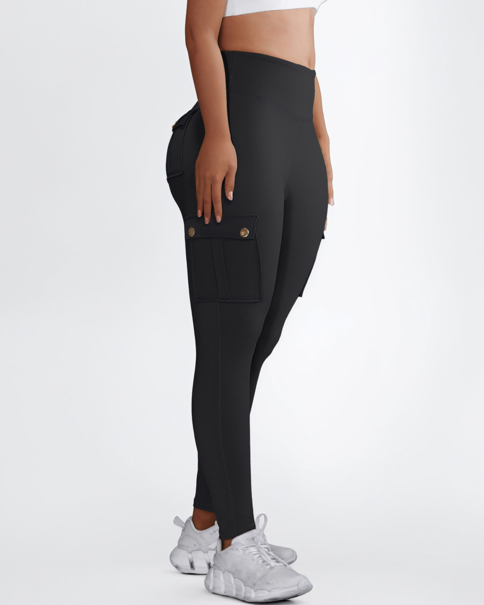 FITOP Women's Cargo Yoga Leggings High Waist with Pockets photo 6