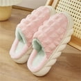 thumbnail image 4 of Ladies Slippers Slippers For Women Fuzzy Slippers Winter Warm Slippers Indoor House Shoes Bubble Slippers Indoor Outdoor Cozy Trendy Slipon Slipper Women's Shoes Pink Size 6, 4 of 4