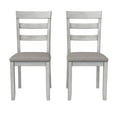 thumbnail image 5 of DHP Jersey 3-Piece Drop Leaf Wood Dining Set with Round Table and 2 Chairs, Brown/Oyster White Shell, 5 of 40