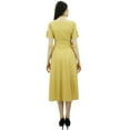 thumbnail image 2 of Bimba Women's Short Sleeve Linen Shift Dress With Belt Casual Dresses, 2 of 9