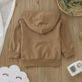 thumbnail image 5 of Gibobby Sudadera con capucha Otoño InviernoNiños Niñas Invierno Manga Larga Tops Sudadera Ropa Sólido Cremallera Con Capucha Deporte(Caqui, 0-6 Meses), 5 of 5