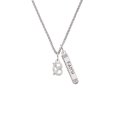 thumbnail image 2 of Delight Jewelry Silvertone 3-D Pretzel Silvertone Believe Faith Prayer Hope Bar Charm Necklace, 23", 2 of 4