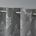 thumbnail image 4 of Exclusive Home Medallion Room Darkening Blackout Grommet Top Curtain Panel Pair, 52"x108", Silver, 4 of 6