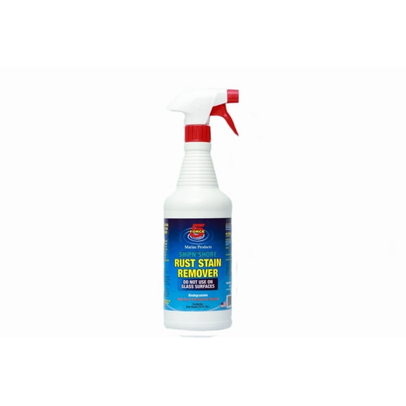 Force 5 SHIPN'SHORE Rust Stain Remover, Instantly Remove Rust Stains Marina, Vehicle And Home. FAST ACTING! ODOR FREE! BIODEGRADABLE! Great On Fiberglass Boat Hulls. Hard Water Stains Walls and Fences