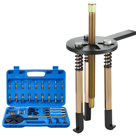 KFFKFF 36-in-1 Bearing Puller Set, 3-Jaw Hook Tool for Internal and External Bearings, Versatile Bearing Removal Kit with Durable Portable Storage Case