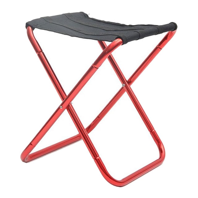 Silla ligera plegable de aluminio Silla de camping de tela Oxford Silla de camping portátil para exteriores de llevar - Rojo Soledad Asiento plegable al aire libre