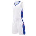 thumbnail image 4 of Trikvn Kids Boys Athletic Basketball Uniform Set 2-Piece Quick Dry Sportswear Sleeveless V-Neck Jersey Shirt and Drawstring Shorts Breathable Workout Suit for Team Sports, 4 of 5