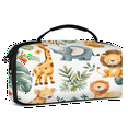 thumbnail image 2 of Herdesigns Giraffe Elephant Lion Carry Case Compatible with Nintendo Switch 2017 & Oled 2021, with 20 Game Card Slots, Tropical Jungle Portable Travel Carrying Case Pouch for Accessories & Games, 2 of 8