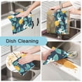 thumbnail image 2 of Yayeee 6 Pack Kitchen Dish Cloths Set for Washing Soft Drying Absorbent Microfiber Towels, Lemon Leaves, 2 of 9
