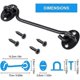 thumbnail image 2 of 2 cabin hooks door lock hook black stainless steel hooks w, 2 of 5
