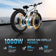 thumbnail image 3 of Bicicleta Eléctrica de Montaña para Adultos AMYET EB26, Motor 1000W, Batería 48V 15Ah, 26 Pulgadas, Blanco, 3 of 9