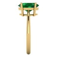 thumbnail image 3 of Solitaire Engagement Ring for Women - 2.5ct Simulated Emerald in 14K Yellow Gold Promise Ring, 3 of 6
