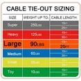 thumbnail image 2 of Petest 25ft Tie-out Cable with Crimp Cover & Buffer Spring for Large Dogs Up To 90 Pounds, 2 of 7