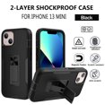 thumbnail image 2 of Xhy iPhone 13 Mini Case with Stand, 2x Privacy Screen Protector + 1x Camera Lens Protector, Military Grade Case with Magnetic Car Mount, 5.4 inch Cover for Men Women, Black & Black, 2 of 6