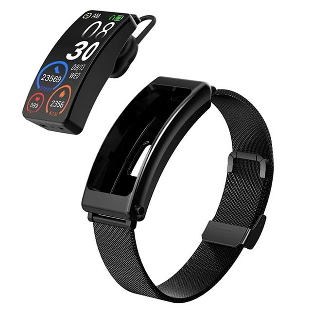 Smart Bracelet with Built-in Earphones - Touchscreen, Waterproof, Wireless Connectivity, Music Playback, Step Tracker