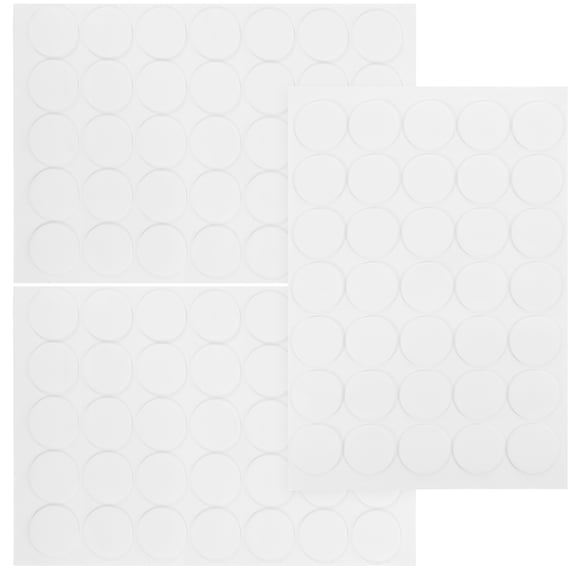 NICEXMAS Sticky Fixers Double Sided Stickers White Transparent 3 Sheets 0.79X0.79X0.04in