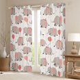thumbnail image 2 of Manfei Cute Elephant Blackout Curtains Set of 2 (52x84 Each),Kawaii Zoo Animal Window Curtains,Gray Beige Pink Curtains and Drapes For Girls Boys,Microfiber Bedroom Decor, 2 of 6